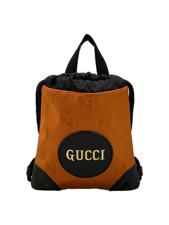 Gucci Backpack Off the Grit Orange Black Leather